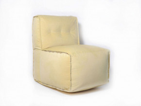 Прямое модульное бескаркасное кресло Комфорт (Желтый велюр) в Урае - uraj.germes-mebel.ru | фото